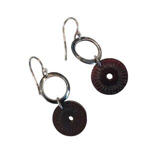 SILPADA BROWN CIRCLE DROP earrings